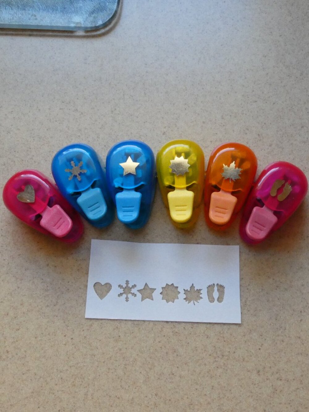 SET OF 6 - EK Success Paper Punches- Scrapbook or Card Making